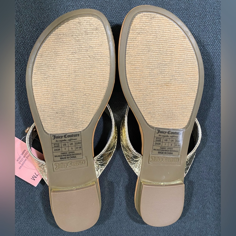 New Juicy Couture Gold ZAOR Thong
Sandals Rhinestones - Picture 10 of 13